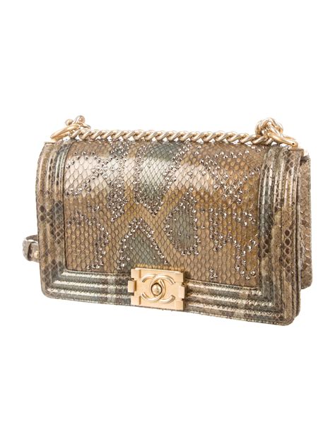 chanel yellow python leather boy|chanel handbags boys.